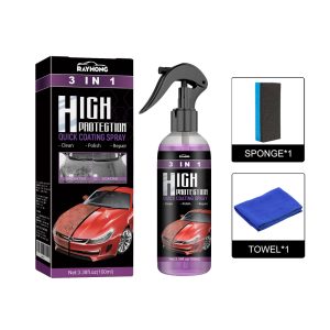 Agente de revestimento 3 em 1: remove óleo, polimento, proteção, reparação de riscos, limpeza e manutenção da pintura automóvel.