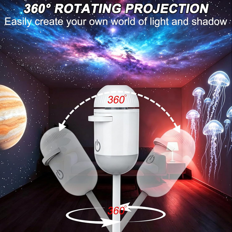 Projetor holográfico 5D Galáxias e Oceanos – Luz de presença LED inteligente com 24 películas para decoração de quartos e festas. - Image 8