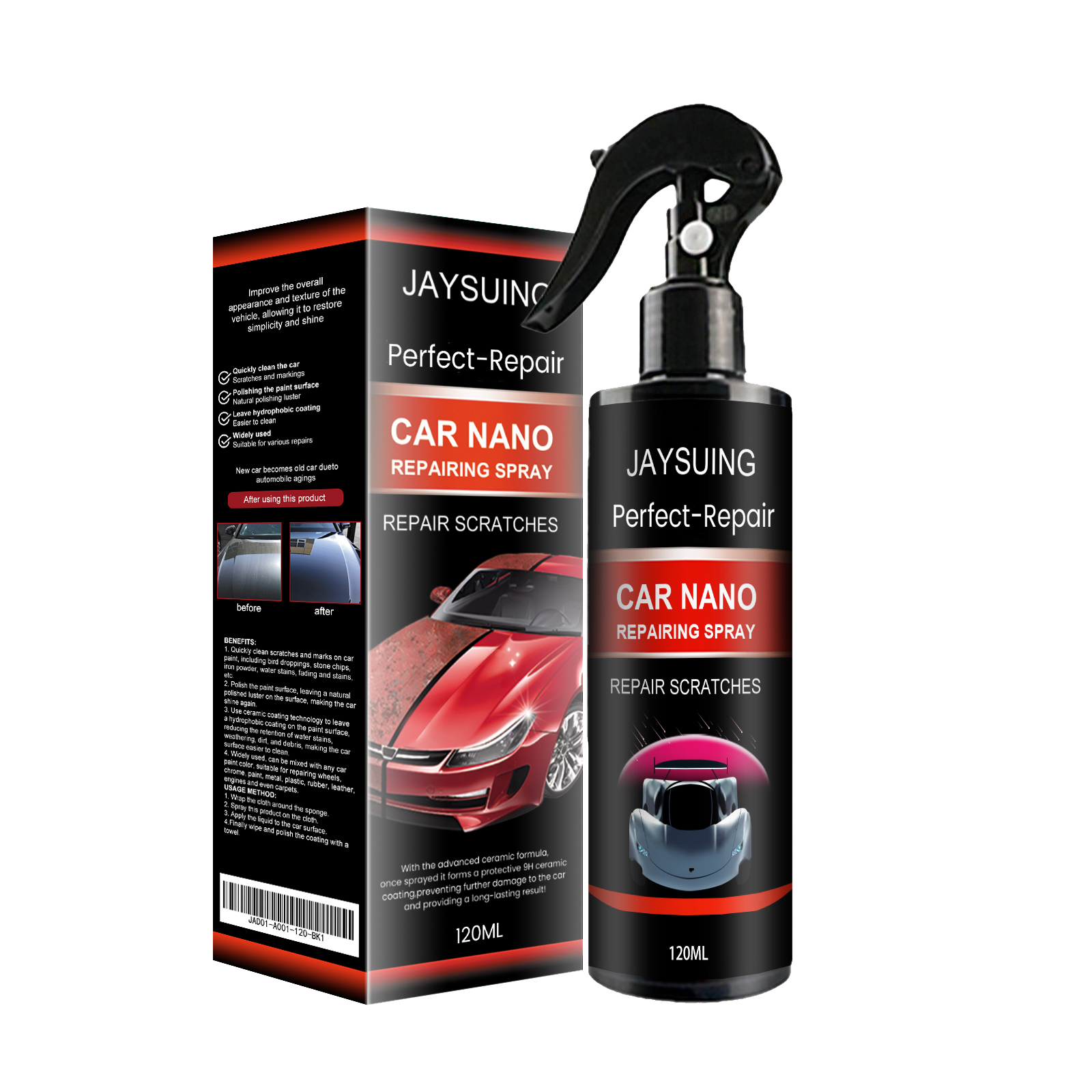 Spray de revestimento automóvel, revestimento super hidrófobo para reparar riscos, manchas de água e pó na pintura do carro. - Image 8