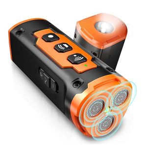 Repelente ultrassónico de três cabeças com lanterna, dispositivo anti-ladrar para cães.