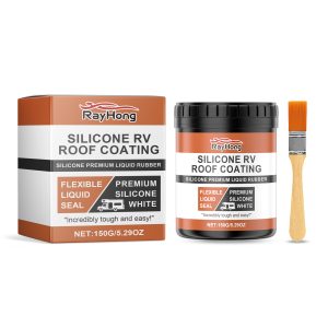 Tinta de silicone para telhados de RV, vedante para fugas de tinta de madeira em telhados de RV