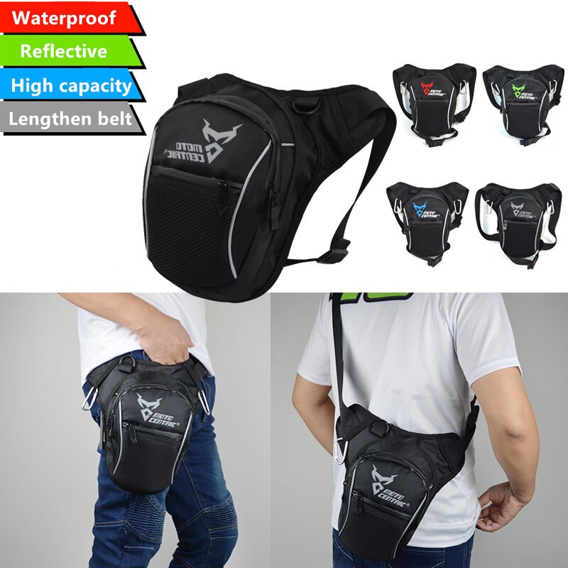 Bolsa de pernas para moto, estilo pochete, impermeável, para uso casual ao ar livre, ideal para motos. Preta. - Image 2