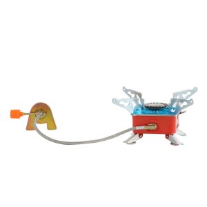 Fogão a gás ultraleve e dobrável para exterior, queimador compacto para mochileiros, ideal para campismo, caminhadas, pesca, trekking e piqueniques.