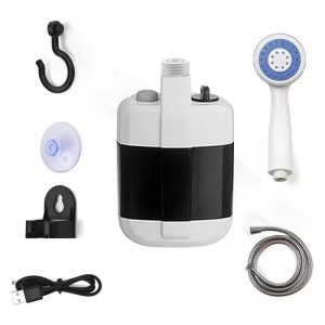 Bomba de duche portátil recarregável via USB | Kit de banho para campismo | Equipamento para lavar carros e animais de estimação