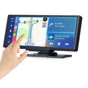 Central multimédia portátil de 10,26 polegadas com ecrã inteligente, CarPlay sem fios, Android Auto, Bluetooth e câmara de marcha-atrás AHD.
