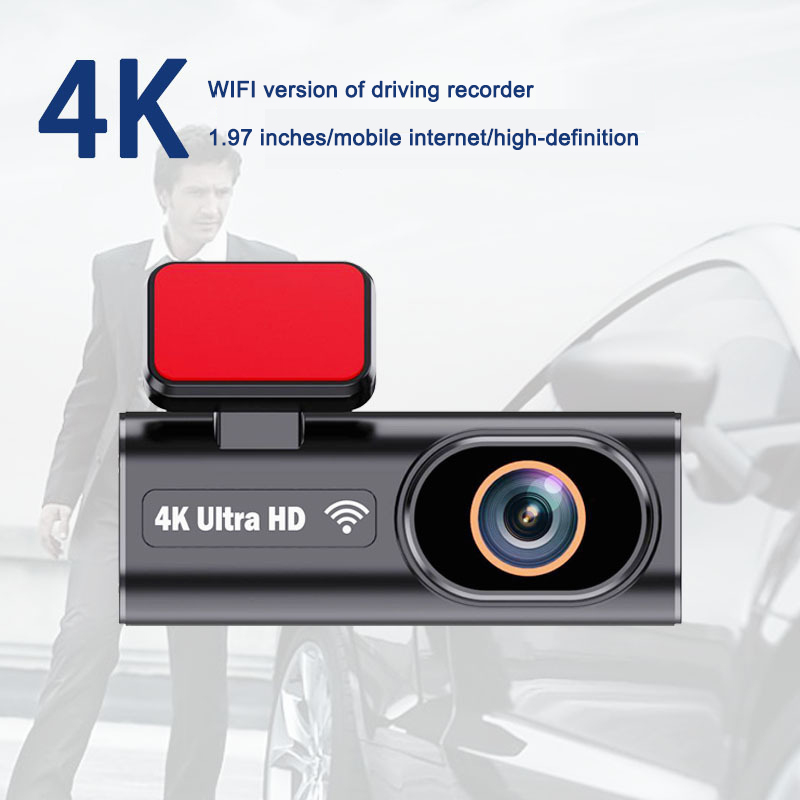 Gravador de vídeo para veículos (DVR) de 1,97 polegadas com internet móvel via Wi-Fi, gravação dupla em 4K de alta definição e modo estacionamento. - Image 3