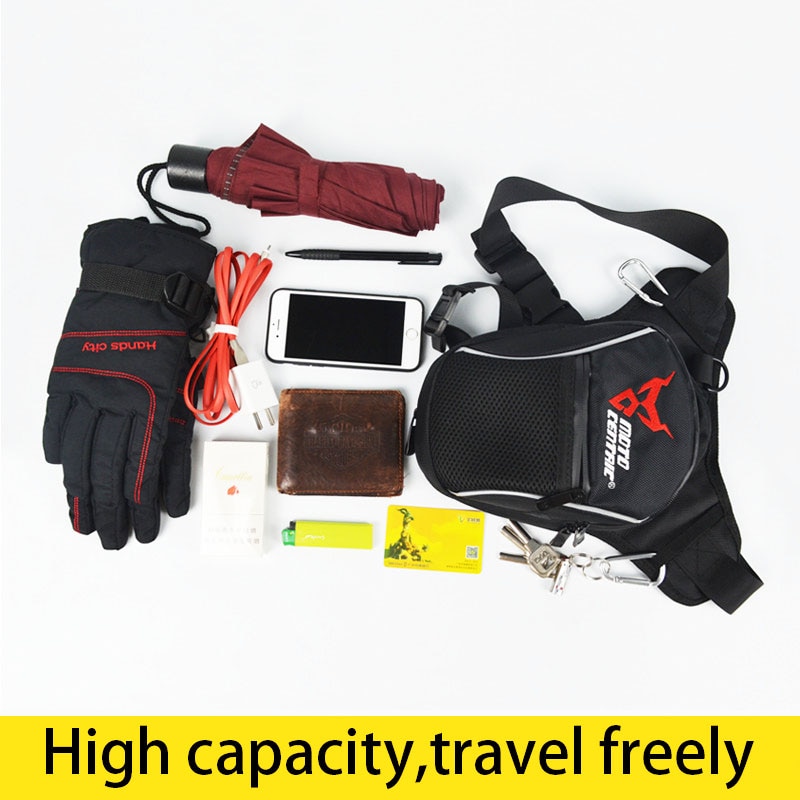 Bolsa de pernas para moto, estilo pochete, impermeável, para uso casual ao ar livre, ideal para motos. Preta. - Image 3