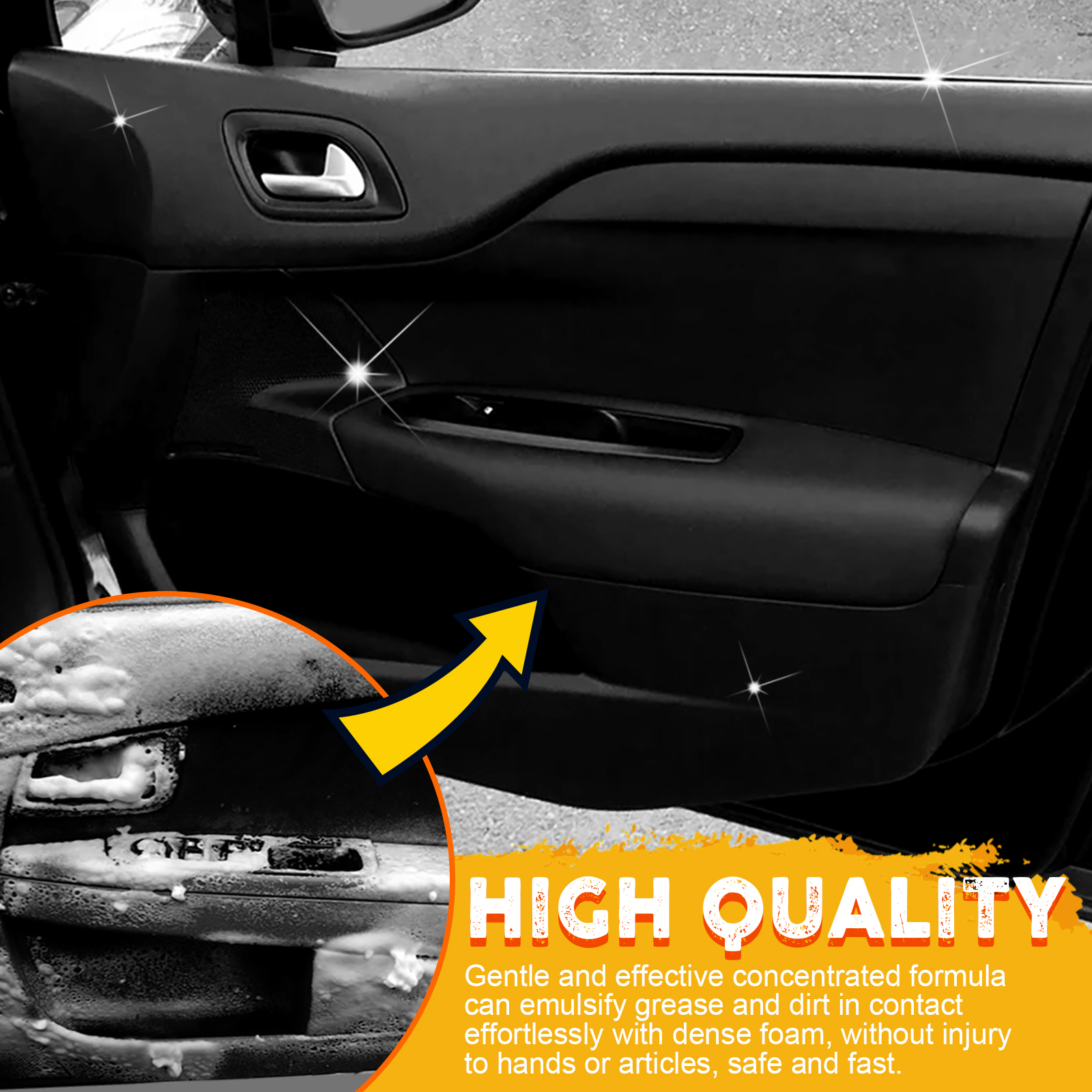 Produto de limpeza de espuma para volante automóvel, desinfetante multifuncional para interiores de bancos em pele e estofos. - Image 6