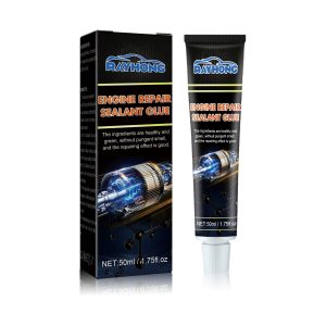Cola vedante para reparação de motores, vedante de silicone resistente a óleo e temperatura para depósitos de combustível metálicos.