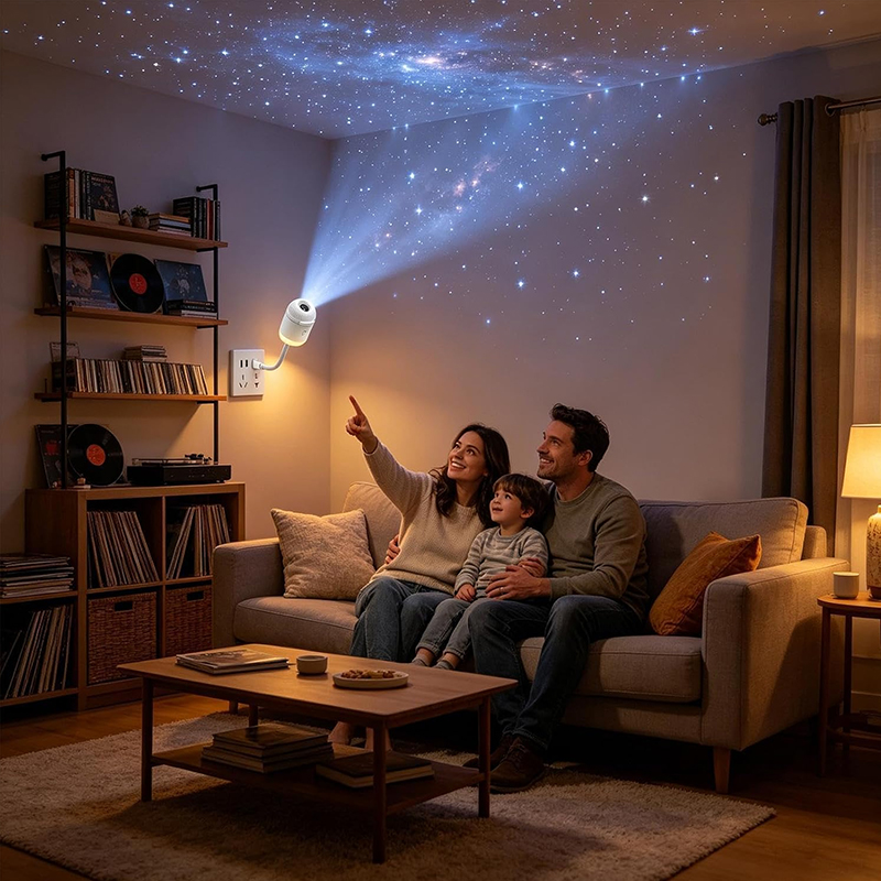 Projetor holográfico 5D Galáxias e Oceanos – Luz de presença LED inteligente com 24 películas para decoração de quartos e festas. - Image 6