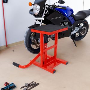 Suportes e elevadores para motos todo-o-terreno, macaco de aço com altura ajustável de 11" a 16,5", capacidade de carga de 330 libras, aço reforçado.
