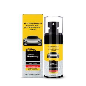 Spray para restauro de plásticos automóveis Rayhong, revestimento para interiores de plásticos automóveis, polimento, manutenção e aplicação de revest