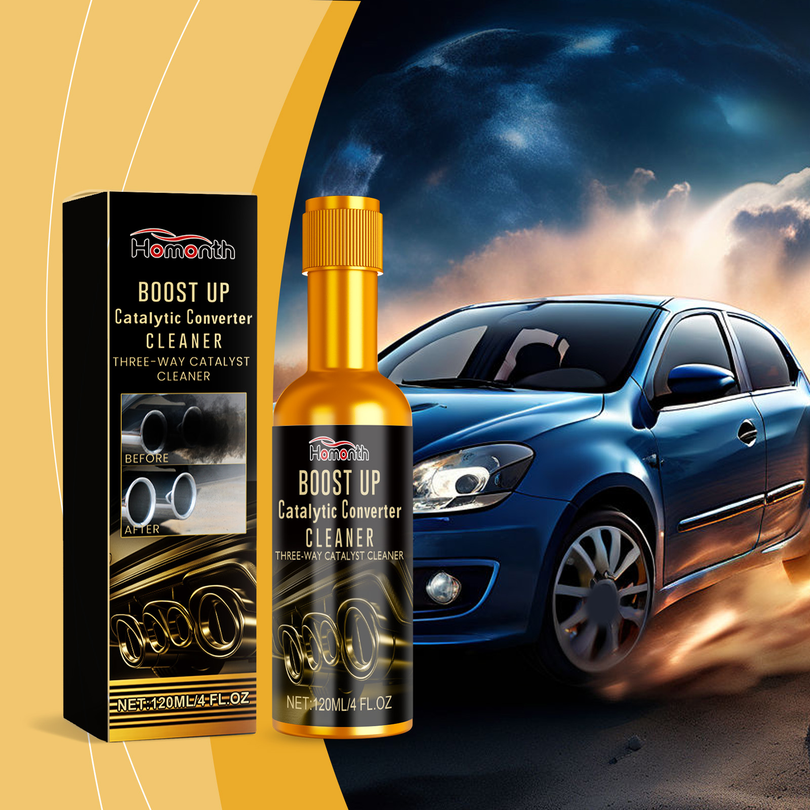 Agente de limpeza catalítica automóvel, agente de limpeza para remoção de carbono do escape e limpeza interna do motor automóvel. - Image 3