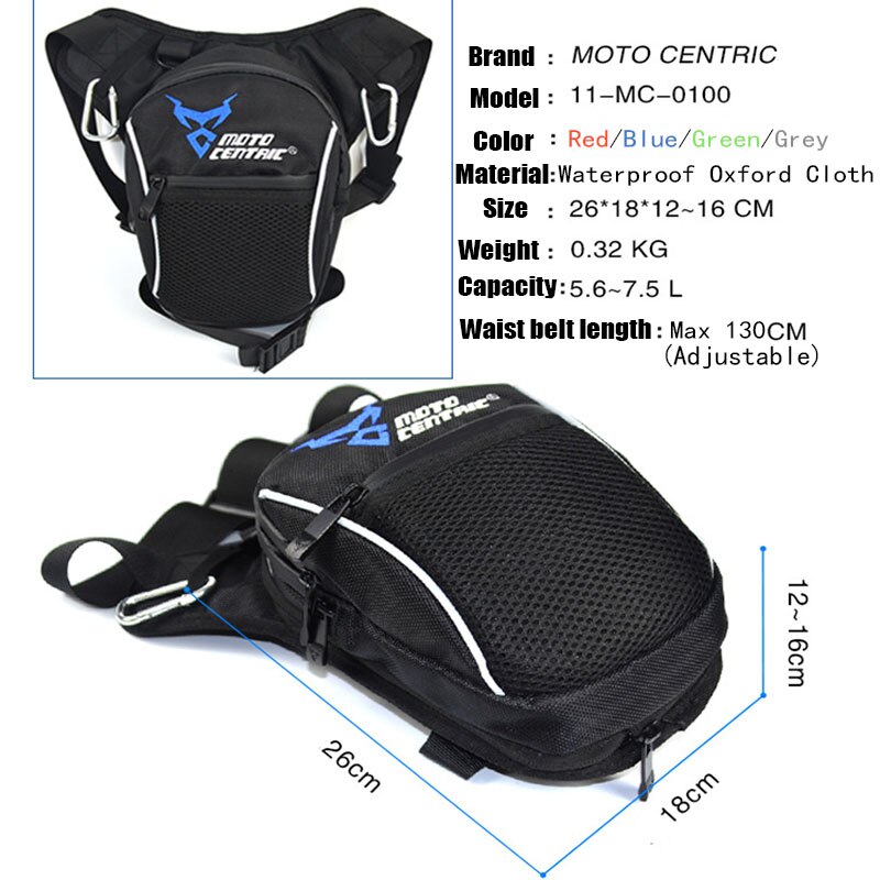 Bolsa de pernas para moto, estilo pochete, impermeável, para uso casual ao ar livre, ideal para motos. Preta. - Image 4