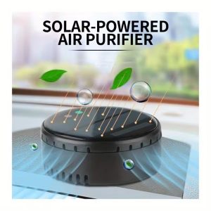 Purificador de ar para uso doméstico e automóvel, movido a energia solar, com iões negativos, que remove o formaldeído e odores, além de desinfetar e