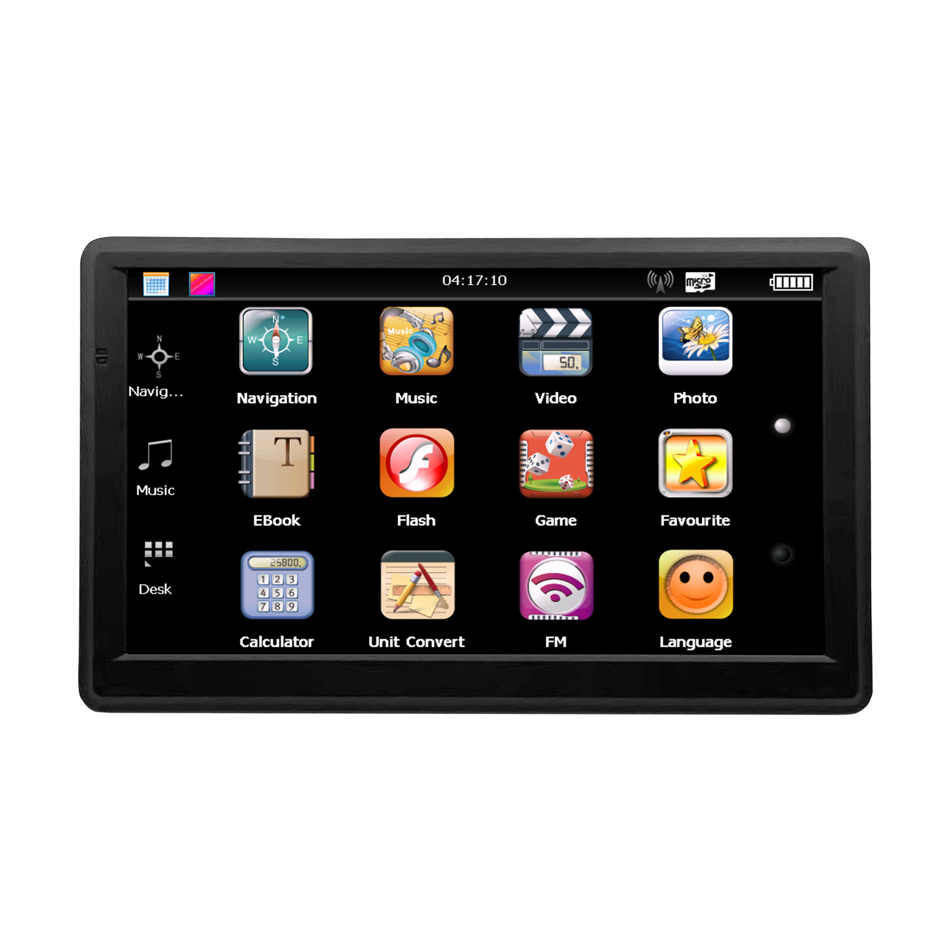 Navegador GPS portátil de 7 polegadas para utilização universal em automóveis e camiões, alta definição, 8 GB.