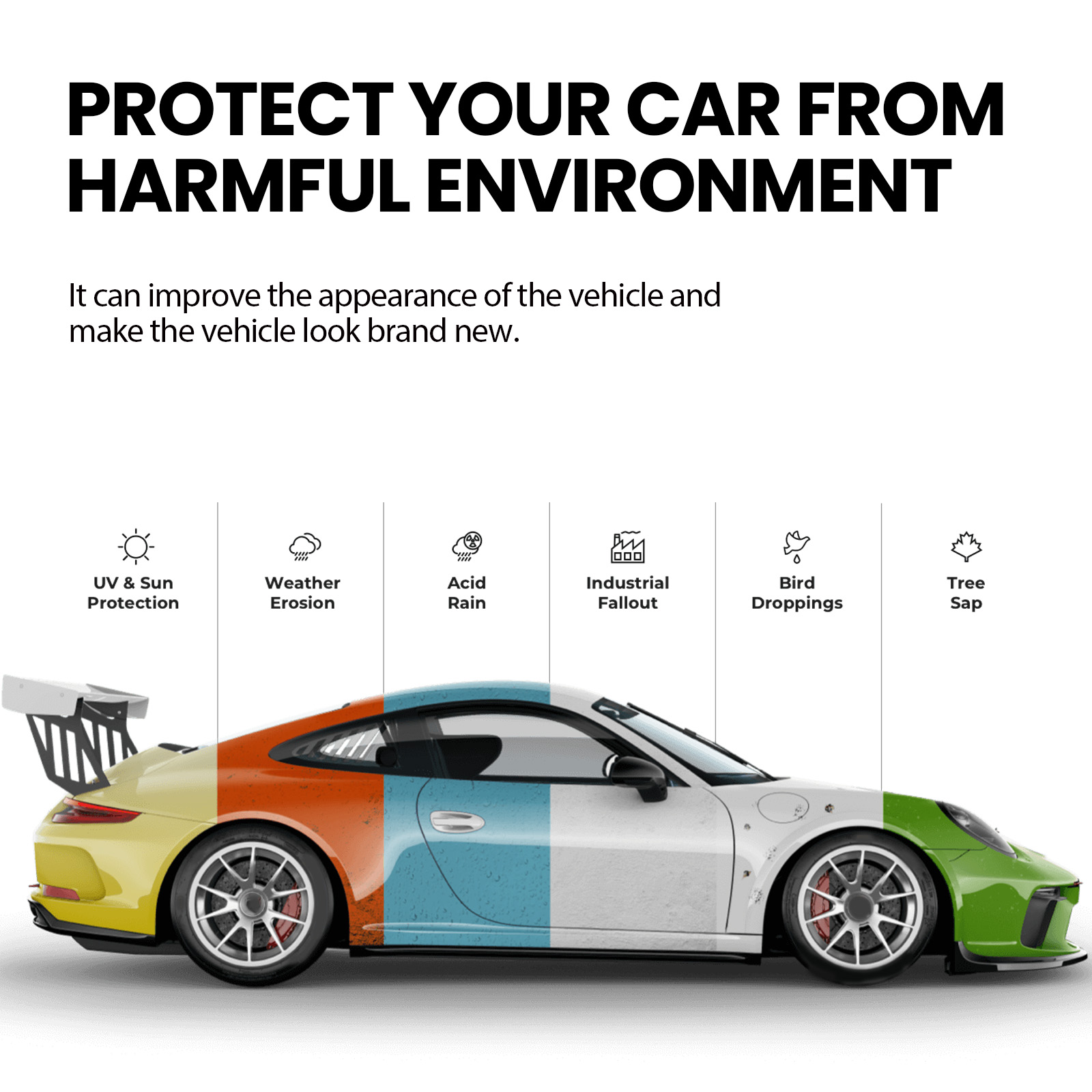 Spray de revestimento automóvel, para renovação, limpeza, revestimento cristalino, manutenção e reparação automóvel e pintura automóvel. - Image 4