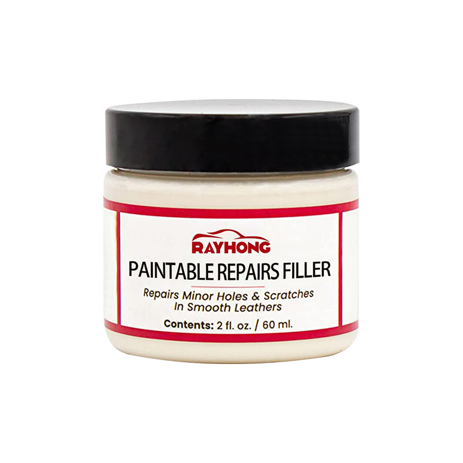 Massa para reparações que pode ser pintada, creme para reparar riscos em bancos de automóveis e sofás de pele.