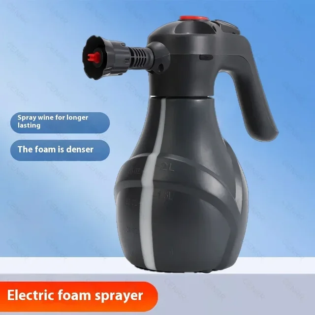Pulverizador de espuma elétrico profissional de 2 litros com válvula de alívio de pressão e lança para lavagem de automóveis. - Image 7
