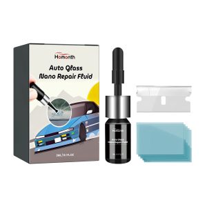 Fluido Nano Reparador para Vidros Automóveis, Adesivo Reparador Rápido para Fissuras em Para-brisas.
