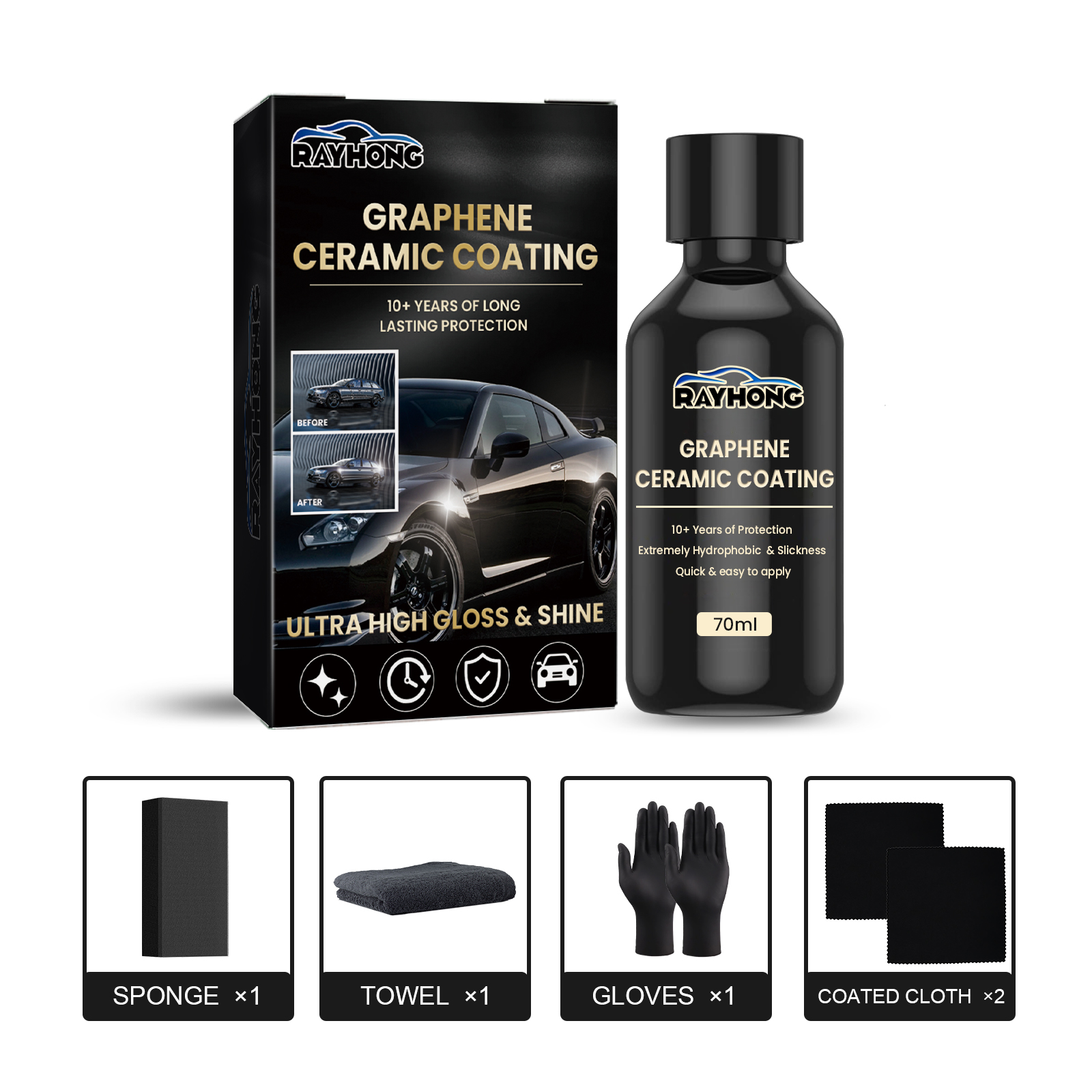 Revestimento cerâmico de grafeno, revestimento cristalino super resistente à água, revestimento impermeabilizante, selante, manutenção de pintura auto - Image 2