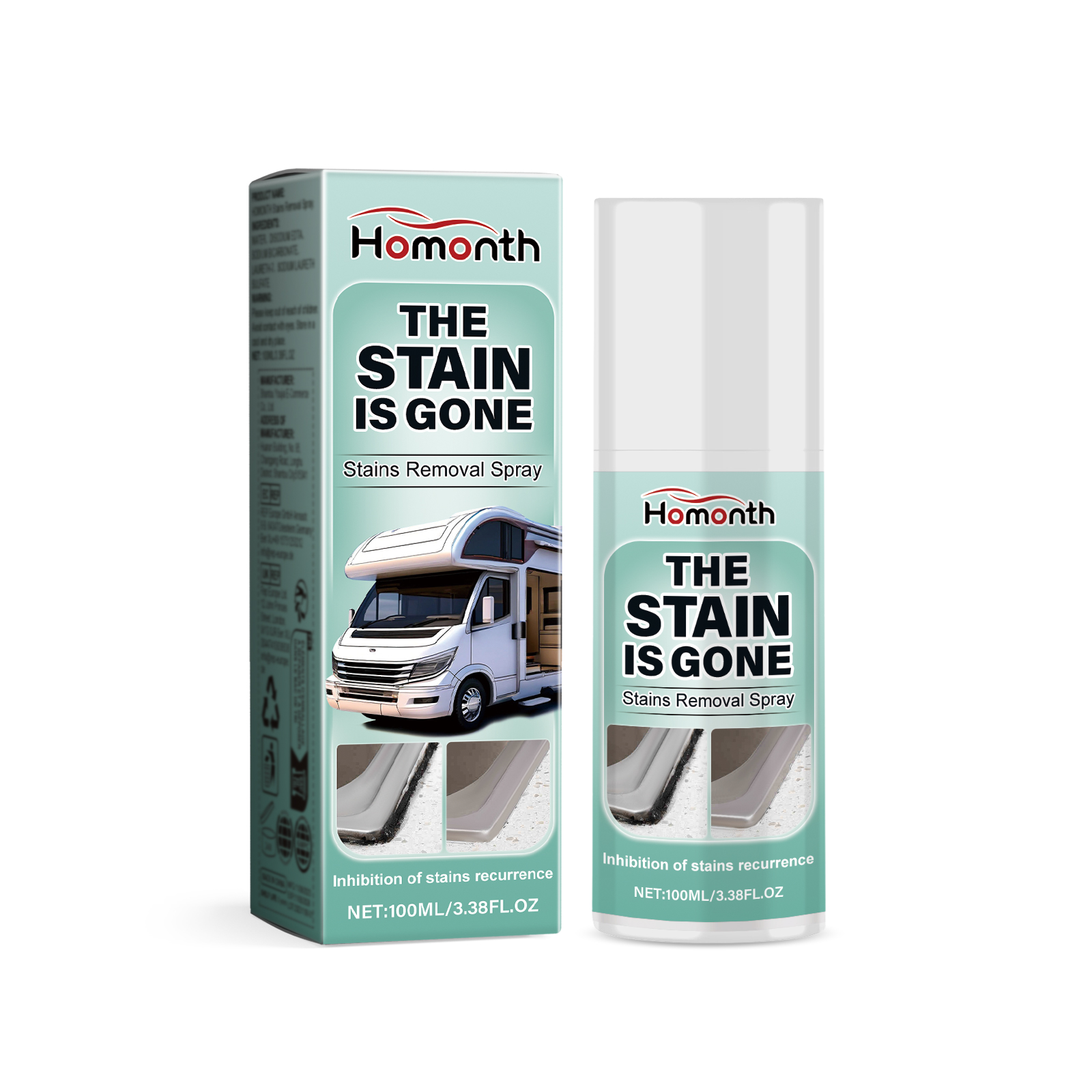 Spray de descontaminação para autocaravanas, spray multifuncional para limpeza e branqueamento do interior do automóvel. - Image 2