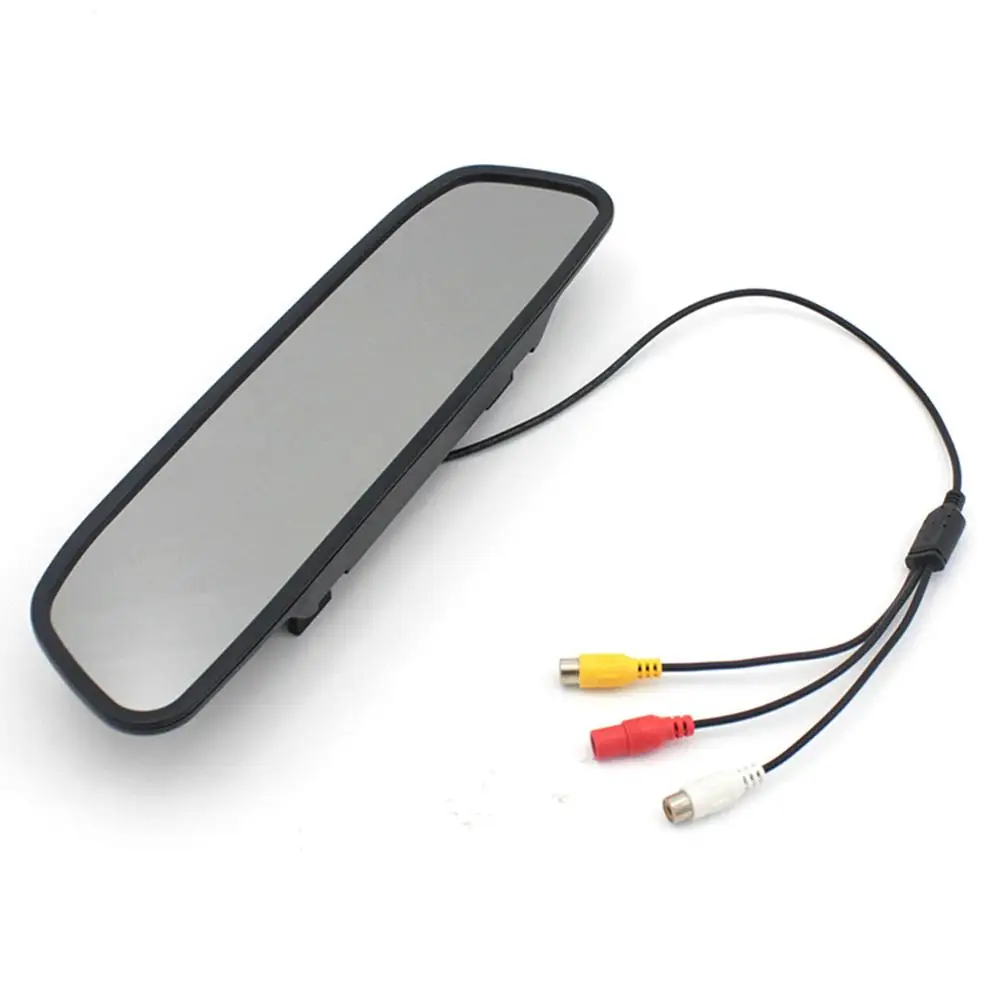 Câmara de espelho retrovisor DVR de 4,3 polegadas + câmara de marcha-atrás sem fios para automóvel, gravador de vídeo automóvel - Image 4